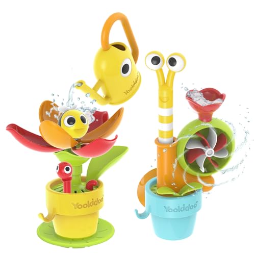 Yookidoo Pop-up-Garten-Badespielzeug: Pour N Grow Wannen-Spaß-Packung, fantasievolles Lernspiel mit Blume und Schnecke für Kinder und Kleinkinder ab 18 Jahren - Keine Notwendigkeit von Yookidoo