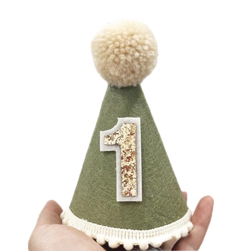 Yoolhamy 1. Geburtstag Hut für Baby Mädchen und Jungen - Handgemachte Filzkegel Erste Mütze mit Pom Pom - One Birthday Dekorationen für Cake Smash, Fotoshooting & Party Feiern Yoolhamy 1. Geburtstag Hut für Baby Mädchen und Jungen - Handgemachte Filzkegel Erste Mütze mit Pom Pom - One Birthday Dekorationen für Cake Smash, Fotoshooting & Party Feiern von Yoolhamy