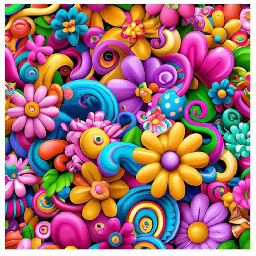 100 Teile Puzzles für Erwachsene,Herausforderndes Rätsel,Pädagogisches Spiel Puzzlespiele für Die Ganze Familie,Dekoration Geschenke Bunte Cartoon-Blumen 100 Teile Puzzles für Erwachsene,Herausforderndes Rätsel,Pädagogisches Spiel Puzzlespiele für Die Ganze Familie,Dekoration Geschenke Bunte Cartoon-Blumen von Yoonqun