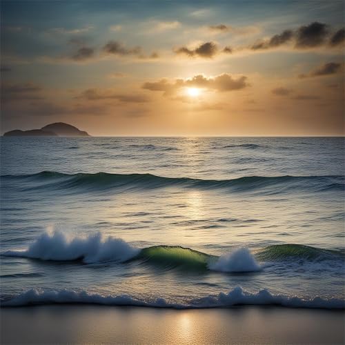 100 Teile Puzzles für Erwachsene,Herausforderndes Rätsel,Pädagogisches Spiel Puzzlespiele für Die Ganze Familie,Dekoration Geschenke Wellenlandschaft von Yoonqun