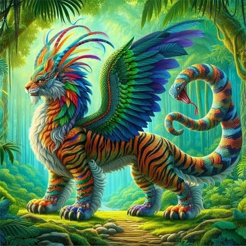 1000 Teile Puzzles für Erwachsene,Herausforderndes Rätsel,Pädagogisches Spiel Puzzlespiele für Die Ganze Familie,Dekoration Geschenke Dschungelbestie von Yoonqun