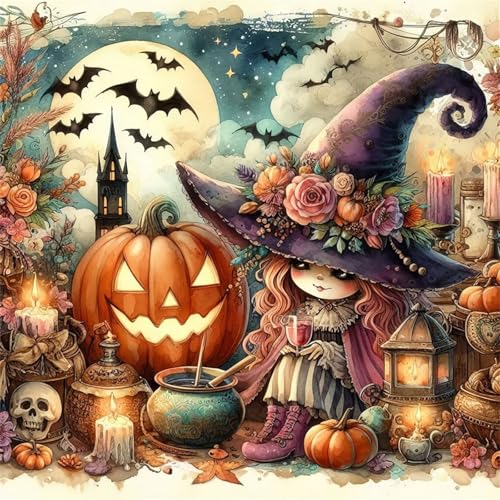 1000 Teile Puzzles für Erwachsene,Herausforderndes Rätsel,Pädagogisches Spiel Puzzlespiele für Die Ganze Familie,Dekoration Geschenke Halloween Hexe Kürbis 1000 Teile Puzzles für Erwachsene,Herausforderndes Rätsel,Pädagogisches Spiel Puzzlespiele für Die Ganze Familie,Dekoration Geschenke Halloween Hexe Kürbis von Yoonqun