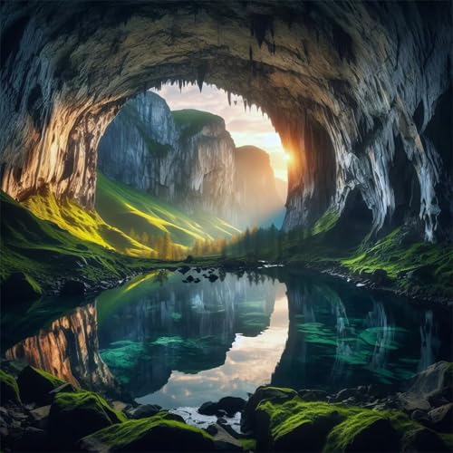 1000 Teile Puzzles für Erwachsene,Herausforderndes Rätsel,Pädagogisches Spiel Puzzlespiele für Die Ganze Familie,Dekoration Geschenke Höhlenlandschaft von Yoonqun