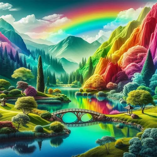 1000 Teile Puzzles für Erwachsene,Herausforderndes Rätsel,Pädagogisches Spiel Puzzlespiele für Die Ganze Familie,Dekoration Geschenke Regenbogenlandschaft 1000 Teile Puzzles für Erwachsene,Herausforderndes Rätsel,Pädagogisches Spiel Puzzlespiele für Die Ganze Familie,Dekoration Geschenke Regenbogenlandschaft von Yoonqun