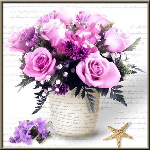 1000 Teile Puzzles für Erwachsene,Herausforderndes Rätsel,Pädagogisches Spiel Puzzlespiele für Die Ganze Familie,Dekoration Geschenke Rosenstrauß von Yoonqun