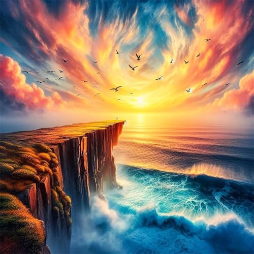 1000 Teile Puzzles für Erwachsene,Herausforderndes Rätsel,Pädagogisches Spiel Puzzlespiele für Die Ganze Familie,Dekoration Geschenke Sonnenuntergang Klippe Meer 1000 Teile Puzzles für Erwachsene,Herausforderndes Rätsel,Pädagogisches Spiel Puzzlespiele für Die Ganze Familie,Dekoration Geschenke Sonnenuntergang Klippe Meer von Yoonqun