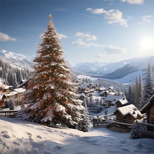 1000 Teile Puzzles für Erwachsene,Herausforderndes Rätsel,Pädagogisches Spiel Puzzlespiele für Die Ganze Familie,Dekoration Geschenke Winterbaum von Yoonqun