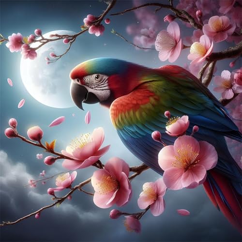 300 Teile Puzzles für Erwachsene,Herausforderndes Rätsel,Pädagogisches Spiel Puzzlespiele für Die Ganze Familie,Dekoration Geschenke Papagei Blumen Mond 300 Teile Puzzles für Erwachsene,Herausforderndes Rätsel,Pädagogisches Spiel Puzzlespiele für Die Ganze Familie,Dekoration Geschenke Papagei Blumen Mond von Yoonqun