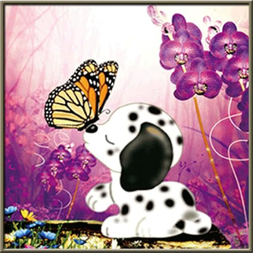 300 Teile Puzzles für Erwachsene,Herausforderndes Rätsel,Pädagogisches Spiel Puzzlespiele für Die Ganze Familie,Dekoration Geschenke Schmetterlingshund von Yoonqun