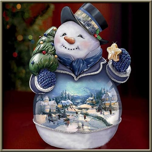 300 Teile Puzzles für Erwachsene,Herausforderndes Rätsel,Pädagogisches Spiel Puzzlespiele für Die Ganze Familie,Dekoration Geschenke Schneemannhaus von Yoonqun