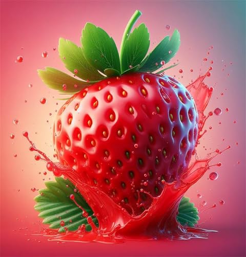 35 Teile Puzzles für Erwachsene,Herausforderndes Rätsel,Pädagogisches Spiel Puzzlespiele für Die Ganze Familie,Dekoration Geschenke Erdbeerfrucht von Yoonqun