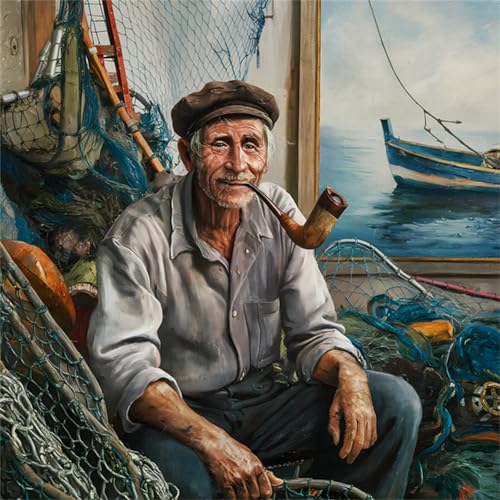 35 Teile Puzzles für Erwachsene,Herausforderndes Rätsel,Pädagogisches Spiel Puzzlespiele für Die Ganze Familie,Dekoration Geschenke Fischerporträt 35 Teile Puzzles für Erwachsene,Herausforderndes Rätsel,Pädagogisches Spiel Puzzlespiele für Die Ganze Familie,Dekoration Geschenke Fischerporträt von Yoonqun