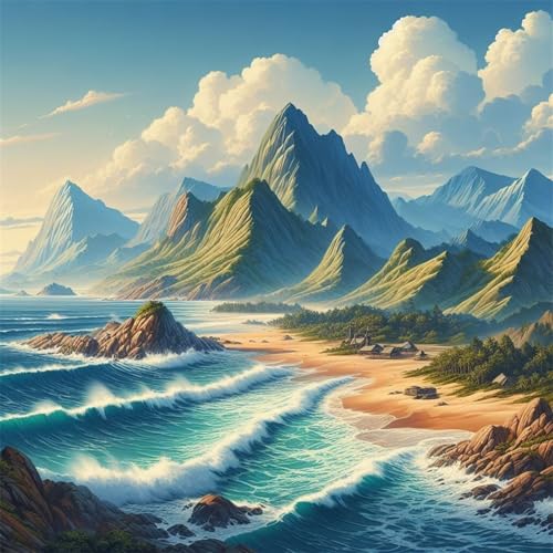 35 Teile Puzzles für Erwachsene,Herausforderndes Rätsel,Pädagogisches Spiel Puzzlespiele für Die Ganze Familie,Dekoration Geschenke Küstenberglandschaft 35 Teile Puzzles für Erwachsene,Herausforderndes Rätsel,Pädagogisches Spiel Puzzlespiele für Die Ganze Familie,Dekoration Geschenke Küstenberglandschaft von Yoonqun