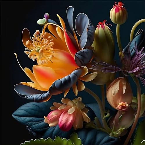35 Teile Puzzles für Erwachsene,Herausforderndes Rätsel,Pädagogisches Spiel Puzzlespiele für Die Ganze Familie,Dekoration Geschenke Schöne Blumen von Yoonqun