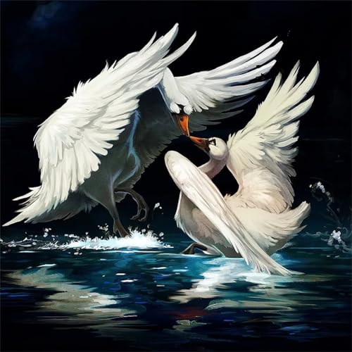 35 Teile Puzzles für Erwachsene,Herausforderndes Rätsel,Pädagogisches Spiel Puzzlespiele für Die Ganze Familie,Dekoration Geschenke Schwanenkuss von Yoonqun