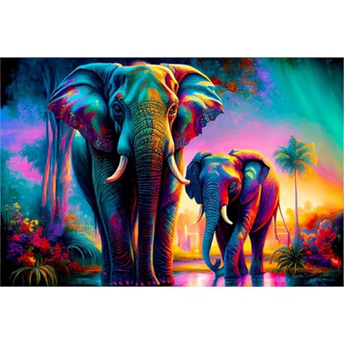Puzzle 1000 Teile,Puzzles für Erwachsene,Herausforderndes Rätsel,Pädagogisches Spiel Puzzlespiele für Die Ganze Familie,Dekoration Geschenke - Bunter Elefant Puzzle 1000 Teile,Puzzles für Erwachsene,Herausforderndes Rätsel,Pädagogisches Spiel Puzzlespiele für Die Ganze Familie,Dekoration Geschenke - Bunter Elefant von Yoonqun