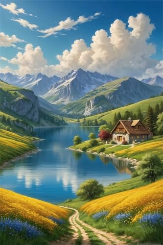Puzzle 1000 Teile,Puzzles für Erwachsene,Herausforderndes Rätsel,Pädagogisches Spiel Puzzlespiele für Die Ganze Familie,Dekoration Geschenke - Fluss Hütte Berg Puzzle 1000 Teile,Puzzles für Erwachsene,Herausforderndes Rätsel,Pädagogisches Spiel Puzzlespiele für Die Ganze Familie,Dekoration Geschenke - Fluss Hütte Berg von Yoonqun
