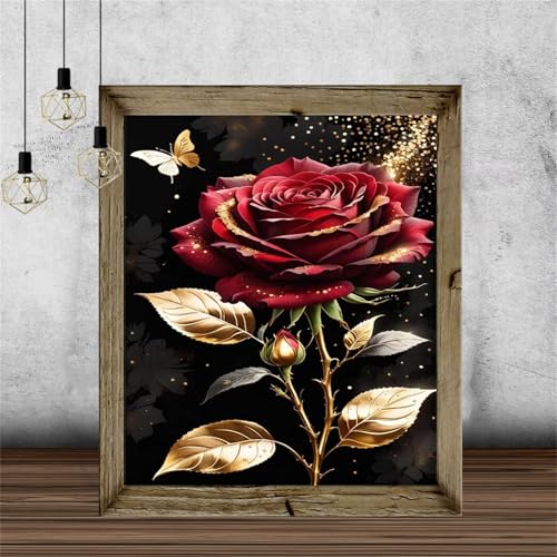 Puzzle 1000 Teile,Puzzles für Erwachsene,Herausforderndes Rätsel,Pädagogisches Spiel Puzzlespiele für Die Ganze Familie,Dekoration Geschenke - Goldene rote Rose Puzzle 1000 Teile,Puzzles für Erwachsene,Herausforderndes Rätsel,Pädagogisches Spiel Puzzlespiele für Die Ganze Familie,Dekoration Geschenke - Goldene rote Rose von Yoonqun
