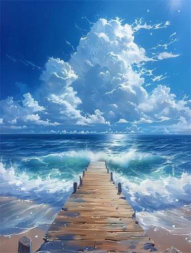 Puzzle 1000 Teile,Puzzles für Erwachsene,Herausforderndes Rätsel,Pädagogisches Spiel Puzzlespiele für Die Ganze Familie,Dekoration Geschenke - Holzbrückenwellen von Yoonqun