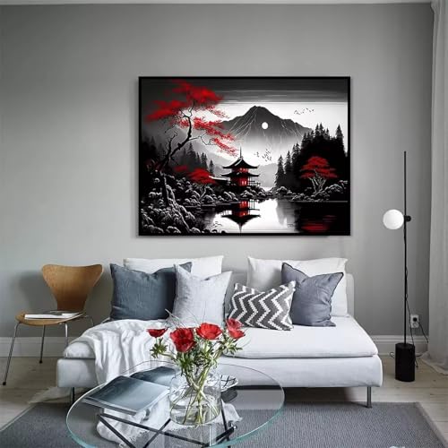 Puzzle 1000 Teile,Puzzles für Erwachsene,Herausforderndes Rätsel,Pädagogisches Spiel Puzzlespiele für Die Ganze Familie,Dekoration Geschenke - Japanische Landschaft von Yoonqun