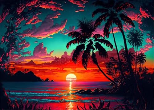 Puzzle 1000 Teile,Puzzles für Erwachsene,Herausforderndes Rätsel,Pädagogisches Spiel Puzzlespiele für Die Ganze Familie,Dekoration Geschenke - Küstenlandschaft von Yoonqun