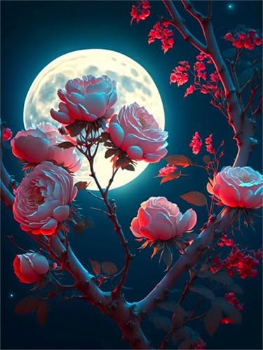 Puzzle 1000 Teile,Puzzles für Erwachsene,Herausforderndes Rätsel,Pädagogisches Spiel Puzzlespiele für Die Ganze Familie,Dekoration Geschenke - Mondpfingstrose von Yoonqun