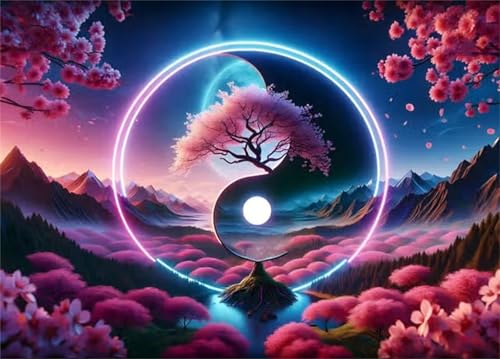 Puzzle 1000 Teile,Puzzles für Erwachsene,Herausforderndes Rätsel,Pädagogisches Spiel Puzzlespiele für Die Ganze Familie,Dekoration Geschenke - Rosa Baumlandschaft Puzzle 1000 Teile,Puzzles für Erwachsene,Herausforderndes Rätsel,Pädagogisches Spiel Puzzlespiele für Die Ganze Familie,Dekoration Geschenke - Rosa Baumlandschaft von Yoonqun
