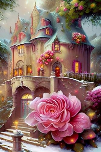 Puzzle 1000 Teile,Puzzles für Erwachsene,Herausforderndes Rätsel,Pädagogisches Spiel Puzzlespiele für Die Ganze Familie,Dekoration Geschenke - Schlossblumen von Yoonqun