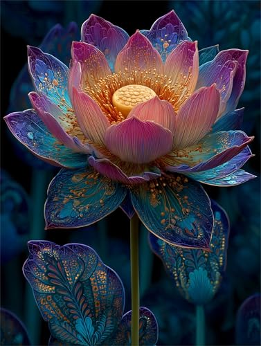 Puzzle 120 Teile,Puzzles Für Erwachsene,Herausforderndes Rätsel,Pädagogisches Spiel Puzzlespiele für Die Ganze Familie,Dekoration Geschenke - Bunte Lotusblumen von Yoonqun