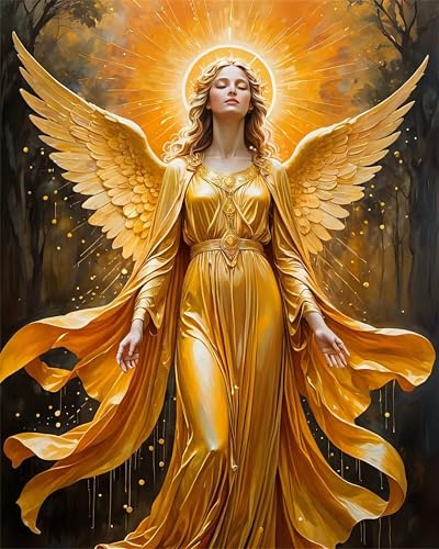 Puzzle 120 Teile,Puzzles für Erwachsene,Herausforderndes Rätsel,Pädagogisches Spiel Puzzlespiele für Die Ganze Familie,Dekoration Geschenke - Goldener Engel Frau von Yoonqun
