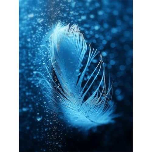 Puzzle 1200 Teile,Puzzles Für Erwachsene,Herausforderndes Rätsel,Pädagogisches Spiel Puzzlespiele für Die Ganze Familie,Dekoration Geschenke - Blaue Feder von Yoonqun