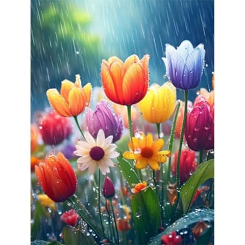 Puzzle 1200 Teile,Puzzles für Erwachsene,Herausforderndes Rätsel,Pädagogisches Spiel Puzzlespiele für Die Ganze Familie,Dekoration Geschenke - Blume der Regenzeit von Yoonqun