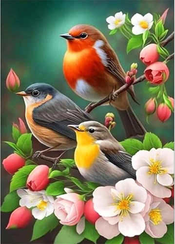 Puzzle 1200 Teile,Puzzles für Erwachsene,Herausforderndes Rätsel,Pädagogisches Spiel Puzzlespiele für Die Ganze Familie,Dekoration Geschenke - Blumensperling Vögel von Yoonqun