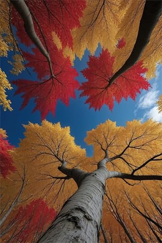 Puzzle 1200 Teile,Puzzles für Erwachsene,Herausforderndes Rätsel,Pädagogisches Spiel Puzzlespiele für Die Ganze Familie,Dekoration Geschenke - Farbige Bäume von Yoonqun