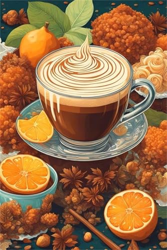 Puzzle 1314 Teile,Puzzles Für Erwachsene,Herausforderndes Rätsel,Pädagogisches Spiel Puzzlespiele für Die Ganze Familie,Dekoration Geschenke - Fruchtiger Blumenkaffee von Yoonqun