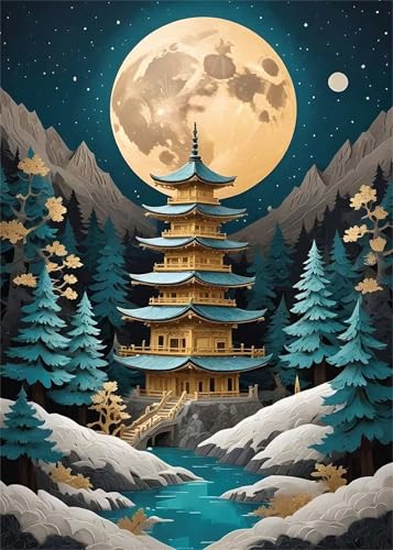 Puzzle 1314 Teile,Puzzles Für Erwachsene,Herausforderndes Rätsel,Pädagogisches Spiel Puzzlespiele für Die Ganze Familie,Dekoration Geschenke - Mondloft-Landschaft von Yoonqun