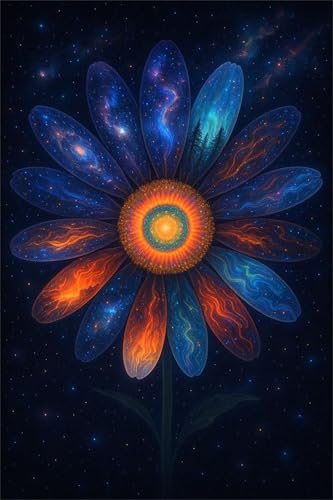 Puzzle 1314 Teile,Puzzles Für Erwachsene,Herausforderndes Rätsel,Pädagogisches Spiel Puzzlespiele für Die Ganze Familie,Dekoration Geschenke - Sternenhimmel Blume von Yoonqun
