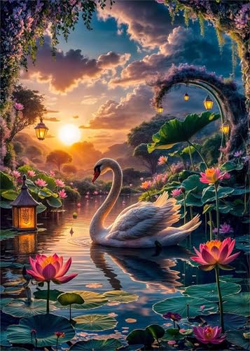 Puzzle 1500 Teile,Puzzles Für Erwachsene,Herausforderndes Rätsel,Pädagogisches Spiel Puzzlespiele für Die Ganze Familie,Dekoration Geschenke - Lotus Lake Swan Puzzle 1500 Teile,Puzzles Für Erwachsene,Herausforderndes Rätsel,Pädagogisches Spiel Puzzlespiele für Die Ganze Familie,Dekoration Geschenke - Lotus Lake Swan von Yoonqun
