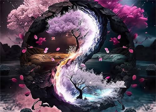 Puzzle 200 Teile,Puzzles für Erwachsene,Herausforderndes Rätsel,Pädagogisches Spiel Puzzlespiele für Die Ganze Familie,Dekoration Geschenke - Buntes Yin Yang von Yoonqun
