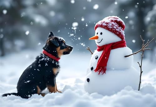 Puzzle 200 Teile,Puzzles für Erwachsene,Herausforderndes Rätsel,Pädagogisches Spiel Puzzlespiele für Die Ganze Familie,Dekoration Geschenke - Hund Schneemann Puzzle 200 Teile,Puzzles für Erwachsene,Herausforderndes Rätsel,Pädagogisches Spiel Puzzlespiele für Die Ganze Familie,Dekoration Geschenke - Hund Schneemann von Yoonqun