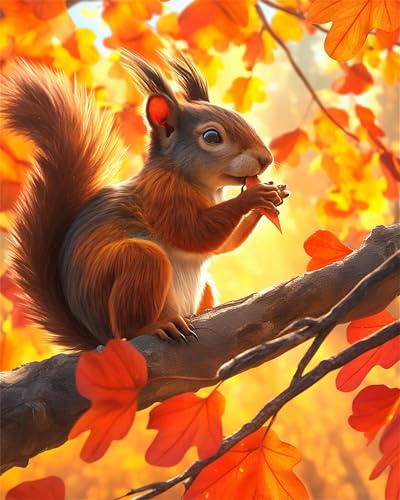 Puzzle 2000 Teile,Puzzles Für Erwachsene,Herausforderndes Rätsel,Pädagogisches Spiel Puzzlespiele für Die Ganze Familie,Dekoration Geschenke - Ahorn-Eichhörnchen von Yoonqun