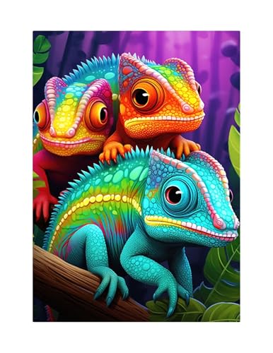 Puzzle 2000 Teile,Puzzles Für Erwachsene,Herausforderndes Rätsel,Pädagogisches Spiel Puzzlespiele für Die Ganze Familie,Dekoration Geschenke - Bunte Chamäleons Puzzle 2000 Teile,Puzzles Für Erwachsene,Herausforderndes Rätsel,Pädagogisches Spiel Puzzlespiele für Die Ganze Familie,Dekoration Geschenke - Bunte Chamäleons von Yoonqun