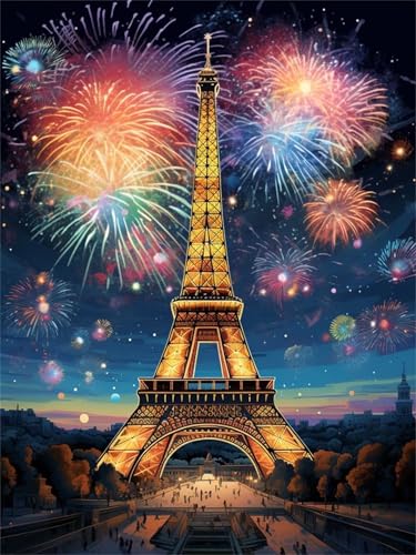 Puzzle 30 Teile,Puzzles Für Erwachsene,Herausforderndes Rätsel,Pädagogisches Spiel Puzzlespiele für Die Ganze Familie,Dekoration Geschenke - Eiffelturm bei Nacht von Yoonqun