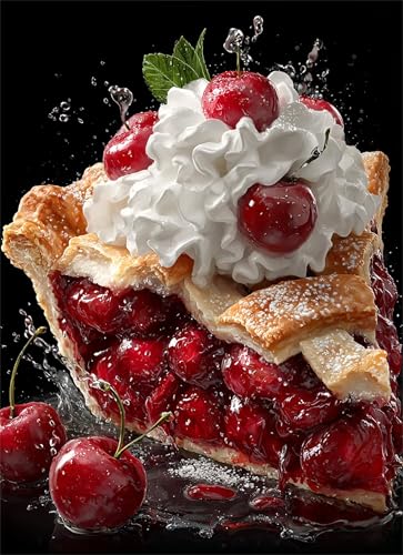 Puzzle 30 Teile,Puzzles Für Erwachsene,Herausforderndes Rätsel,Pädagogisches Spiel Puzzlespiele für Die Ganze Familie,Dekoration Geschenke - Früchte-Kirschkuchen von Yoonqun