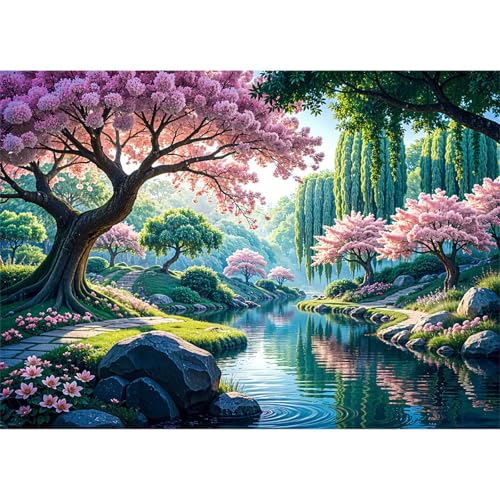 Puzzle 30 Teile,Puzzles Für Erwachsene,Herausforderndes Rätsel,Pädagogisches Spiel Puzzlespiele für Die Ganze Familie,Dekoration Geschenke - Frühlingslandschaft am Flussufer Puzzle 30 Teile,Puzzles Für Erwachsene,Herausforderndes Rätsel,Pädagogisches Spiel Puzzlespiele für Die Ganze Familie,Dekoration Geschenke - Frühlingslandschaft am Flussufer von Yoonqun