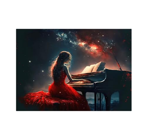 Puzzle 30 Teile,Puzzles Für Erwachsene,Herausforderndes Rätsel,Pädagogisches Spiel Puzzlespiele für Die Ganze Familie,Dekoration Geschenke - Klaviermädchen von Yoonqun