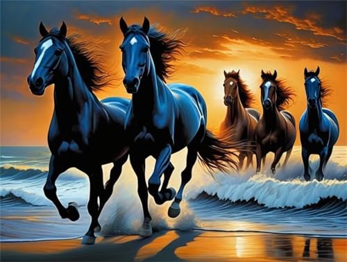 Puzzle 30 Teile,Puzzles Für Erwachsene,Herausforderndes Rätsel,Pädagogisches Spiel Puzzlespiele für Die Ganze Familie,Dekoration Geschenke - Pferde am Strand Puzzle 30 Teile,Puzzles Für Erwachsene,Herausforderndes Rätsel,Pädagogisches Spiel Puzzlespiele für Die Ganze Familie,Dekoration Geschenke - Pferde am Strand von Yoonqun