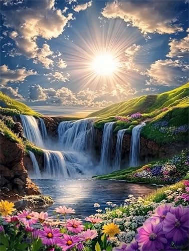 Puzzle 30 Teile,Puzzles Für Erwachsene,Herausforderndes Rätsel,Pädagogisches Spiel Puzzlespiele für Die Ganze Familie,Dekoration Geschenke - Sonnenschein Wasserfall Blumen Puzzle 30 Teile,Puzzles Für Erwachsene,Herausforderndes Rätsel,Pädagogisches Spiel Puzzlespiele für Die Ganze Familie,Dekoration Geschenke - Sonnenschein Wasserfall Blumen von Yoonqun