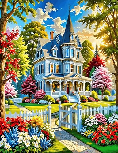 Puzzle 30 Teile,Puzzles Für Erwachsene,Herausforderndes Rätsel,Pädagogisches Spiel Puzzlespiele für Die Ganze Familie,Dekoration Geschenke - Villa Frühlingslandschaft Puzzle 30 Teile,Puzzles Für Erwachsene,Herausforderndes Rätsel,Pädagogisches Spiel Puzzlespiele für Die Ganze Familie,Dekoration Geschenke - Villa Frühlingslandschaft von Yoonqun
