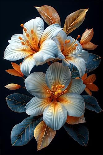 Puzzle 30 Teile,Puzzles Für Erwachsene,Herausforderndes Rätsel,Pädagogisches Spiel Puzzlespiele für Die Ganze Familie,Dekoration Geschenke - Weiße Blumen von Yoonqun